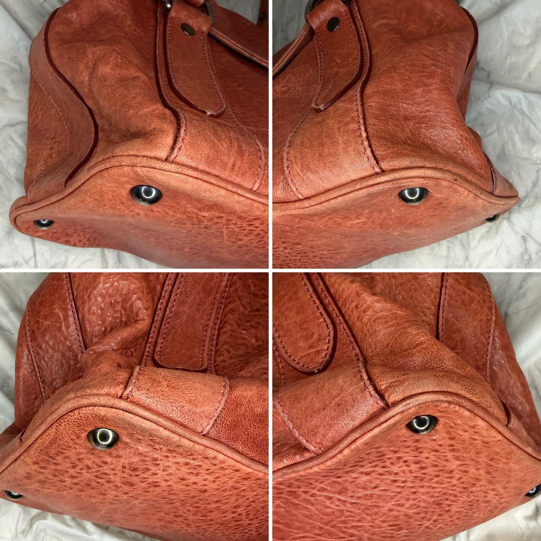 MIU MIU ミュウミュウ シープスキン レザー ブラウン バッグ フラップ付