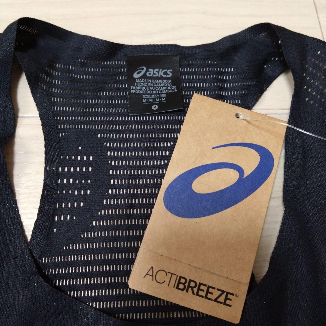 アシックス　シングレット TUN 黒 海外サイズM L