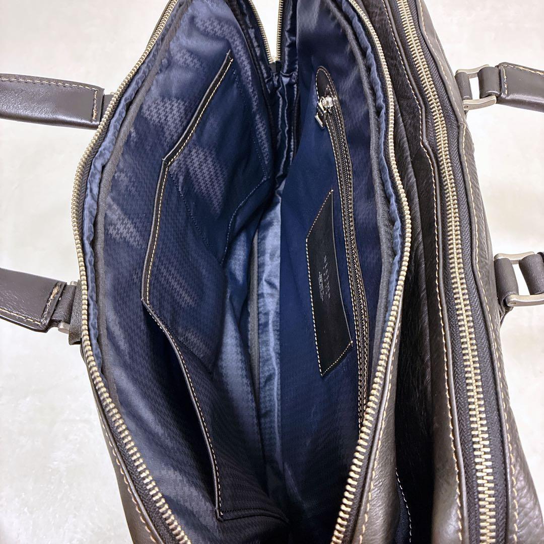 美品　ウルティマトーキョー ビジネスバッグ 2way ブリーフケース 3層 本革