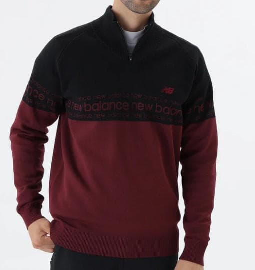 NBゴルフ ハーフジップセーター【5(L寸)】ボルドー　0125270001