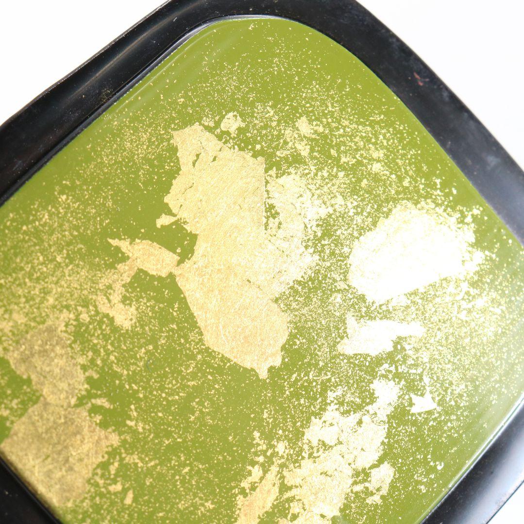 筑城筑良作 木の葉四方 薄茶器 茶道具 共箱　V926　N7