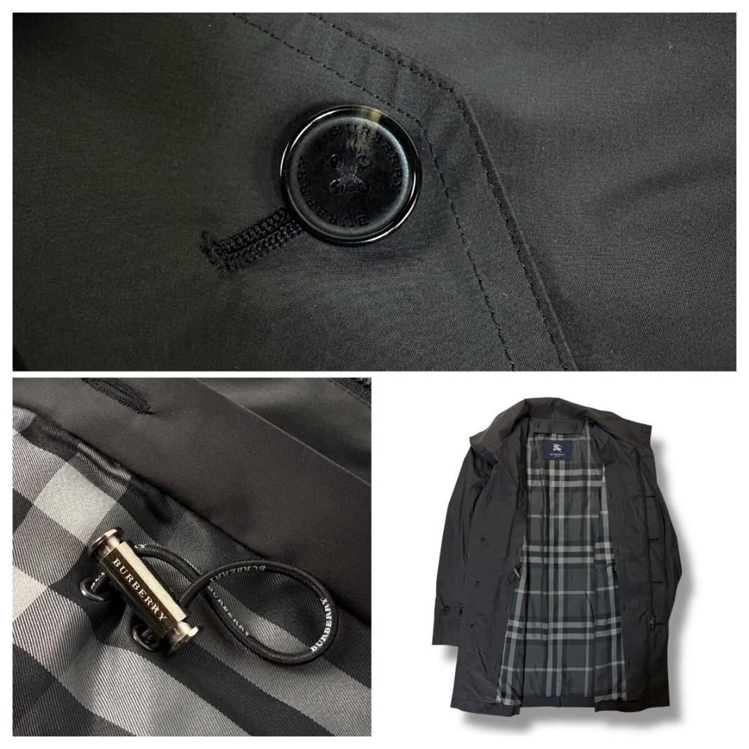 【美品】BURBERRY モッズコート ブラック チェック Mサイズ 三陽商会