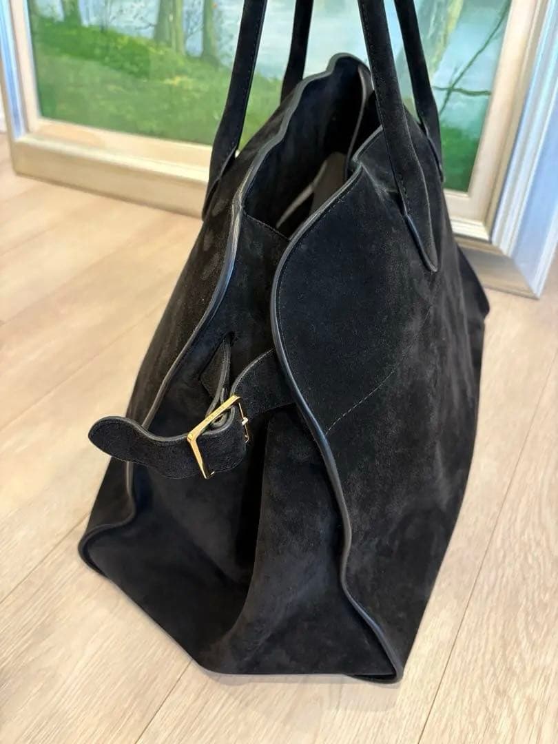 THE ROW マルゴー17 ブラック スエード