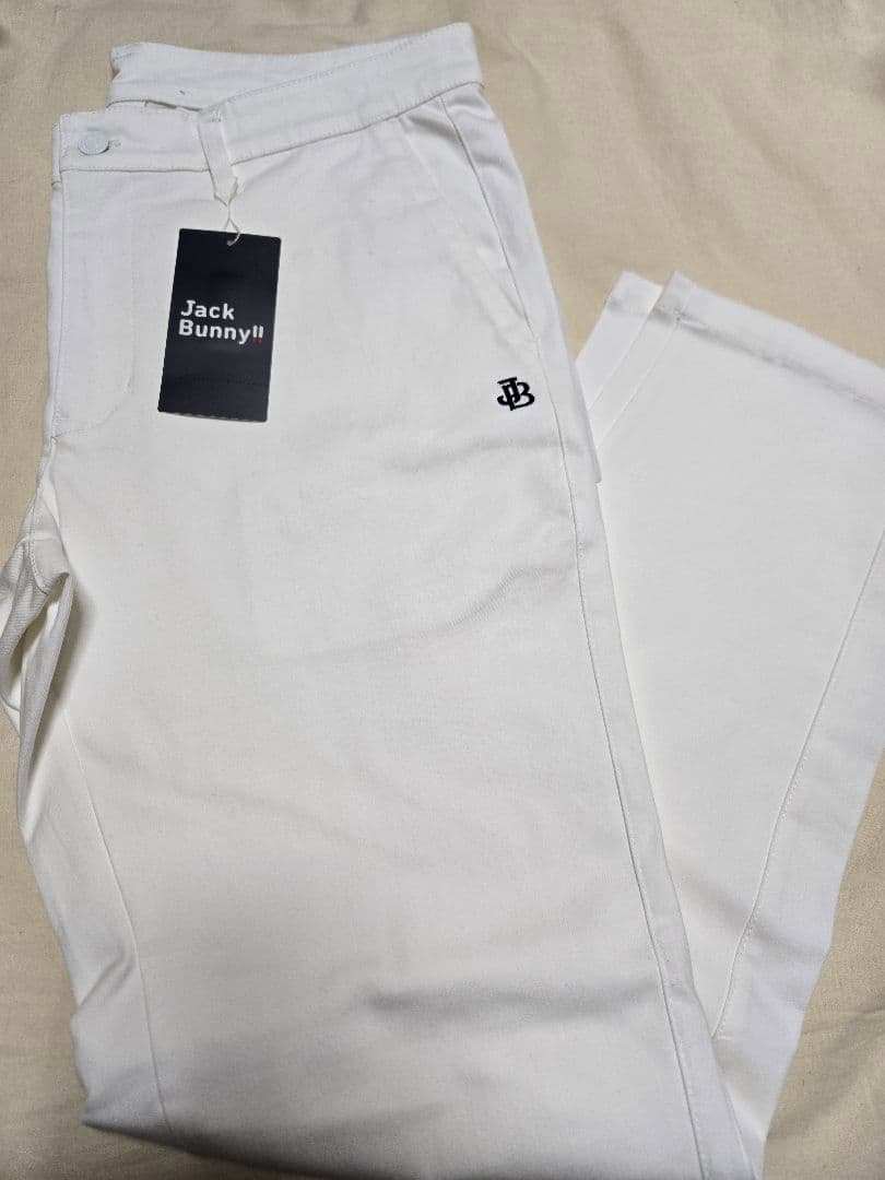 ホワイト　6サイズLL　メンズ　ゴルフウェア　ジャックバニー　パンツ　ズボン