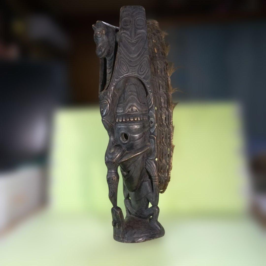 Tao　パプアニューギニア　木彫像　オブジェ　木製　木彫り　雑貨