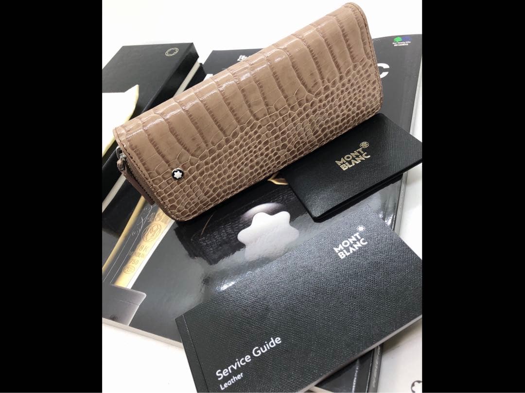⭐️モンブラン⭐️売切れの高品質アリゲーターデザイン・マイスター本革製ペンポーチ⭐️