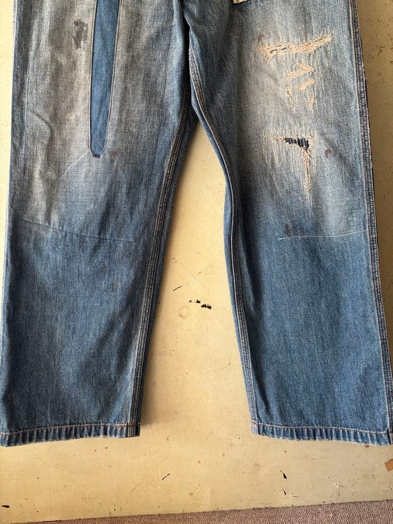 パンツ BOWWOW LAPD PRISONER DENIM PANTS AGED L