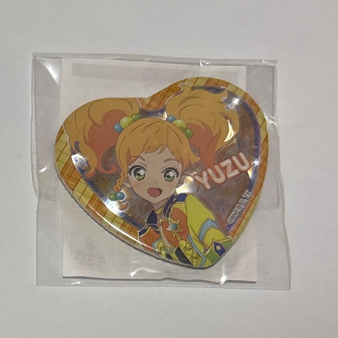 アイカツスターズ！ ハート型缶バッジ 二階堂ゆず ガラポン