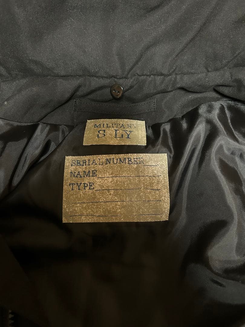 SLY N3B ダウン ラクーン 黒 ミリタリー Y2K