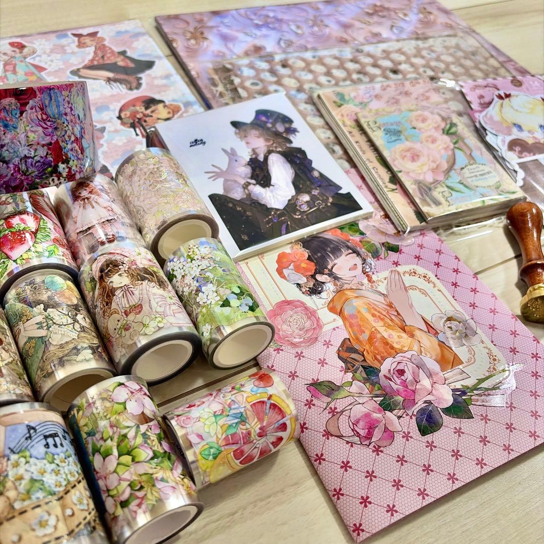 値下げ 海外マステ　コラージュ素材 デザインペーパーなど大量まとめ売り☆