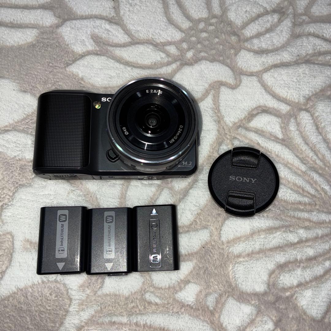 Sony α NEX-3ミラーレス一眼16mm 2.8 バッテリー3つ