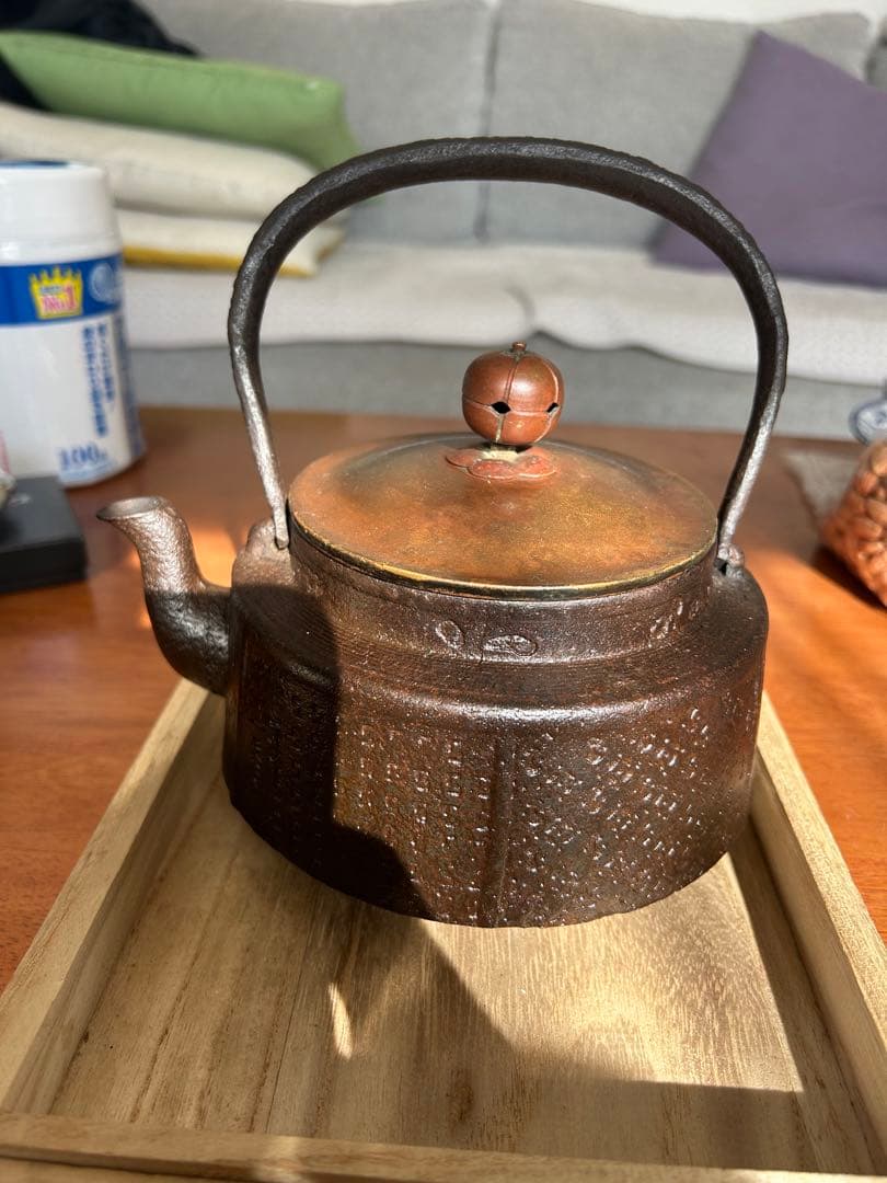 南部鉄天祐堂 希少天祐堂　鉄瓶　骨董品　 アンティーク 約1.5L