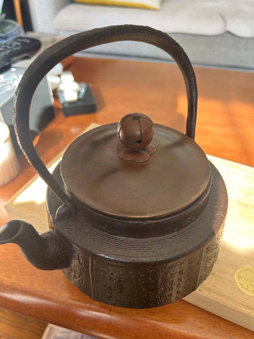 南部鉄天祐堂 希少天祐堂　鉄瓶　骨董品　 アンティーク 約1.5L