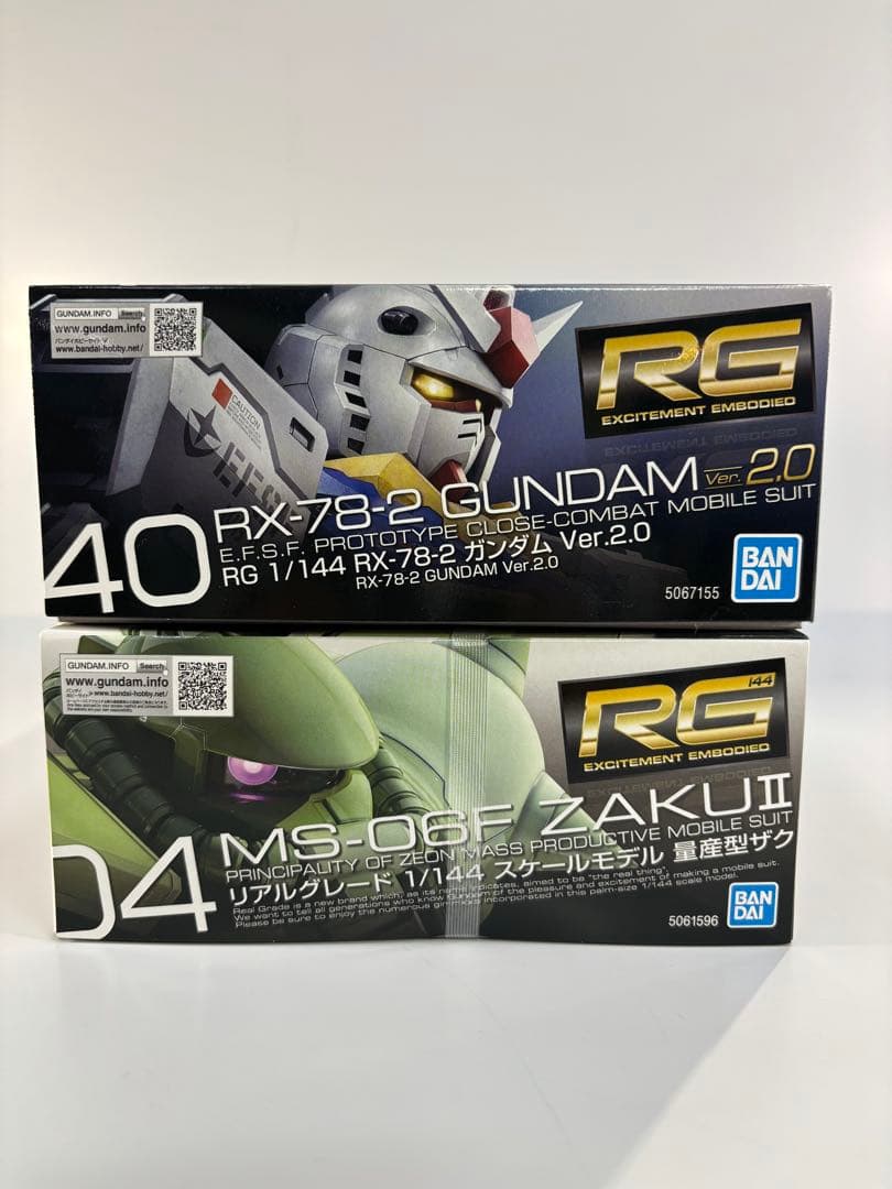 RG RX-78-2 ガンダム ver.2.0 & ザクII セット