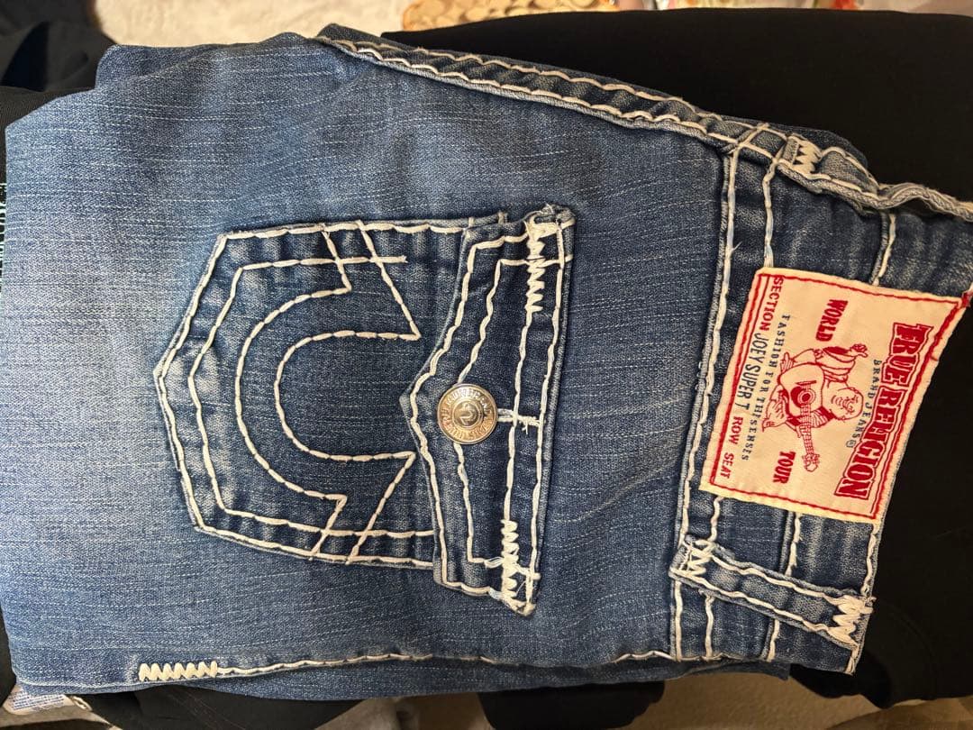 TRUE RELIGION デニムパンツ ブーツカット 太ステッチ W28