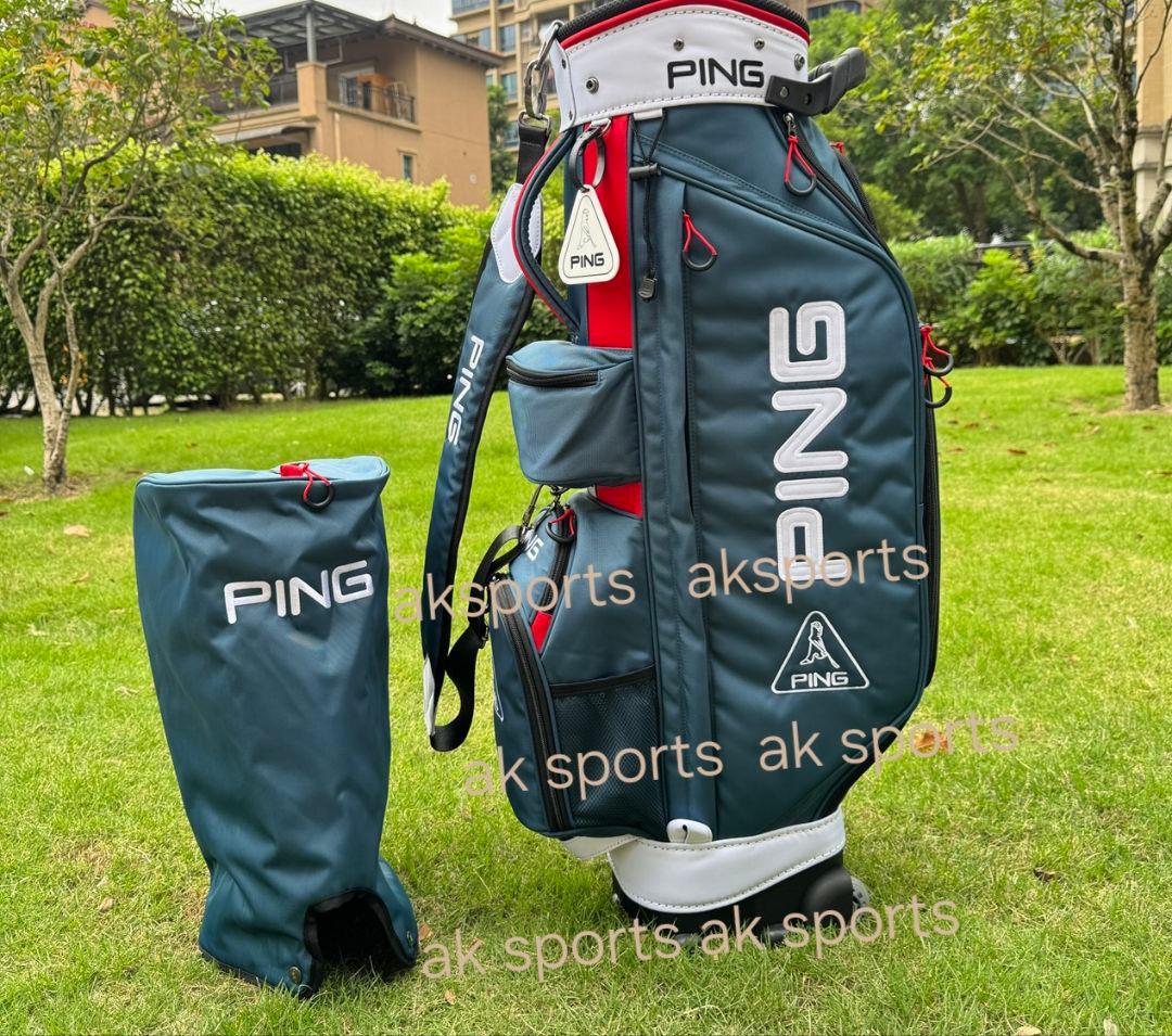 即発送対応★PING キャディバッグ ブラック/レッド