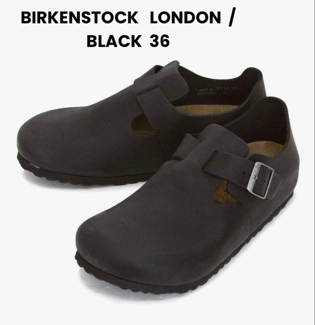靴 BIRKENSTOCK LONDON/BLACK/36
