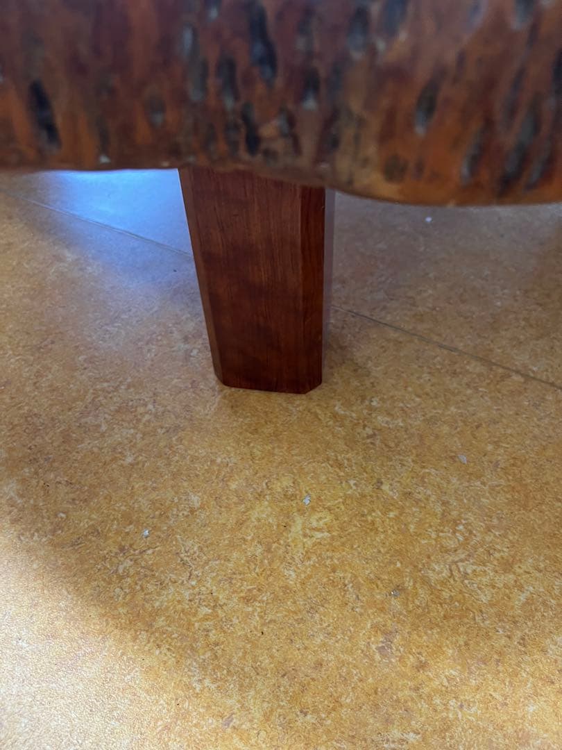 【希少】天然木 一枚板 大型座卓 円卓 センターテーブル 輪切り 昭和レトロ