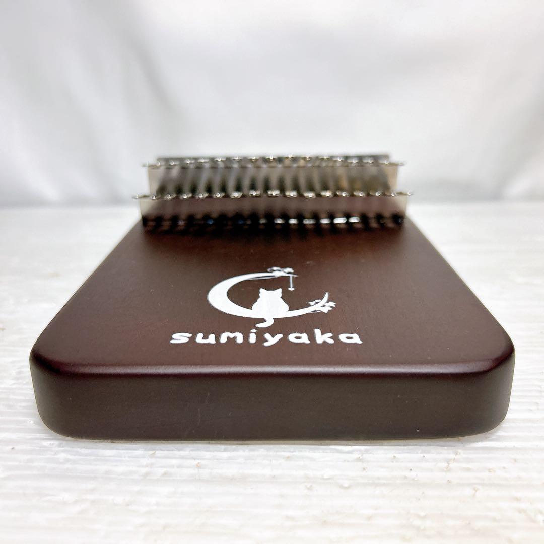 スミヤカ 月猫 カリンバ 34音 木製 親指ピアノ ケース 付属品付き