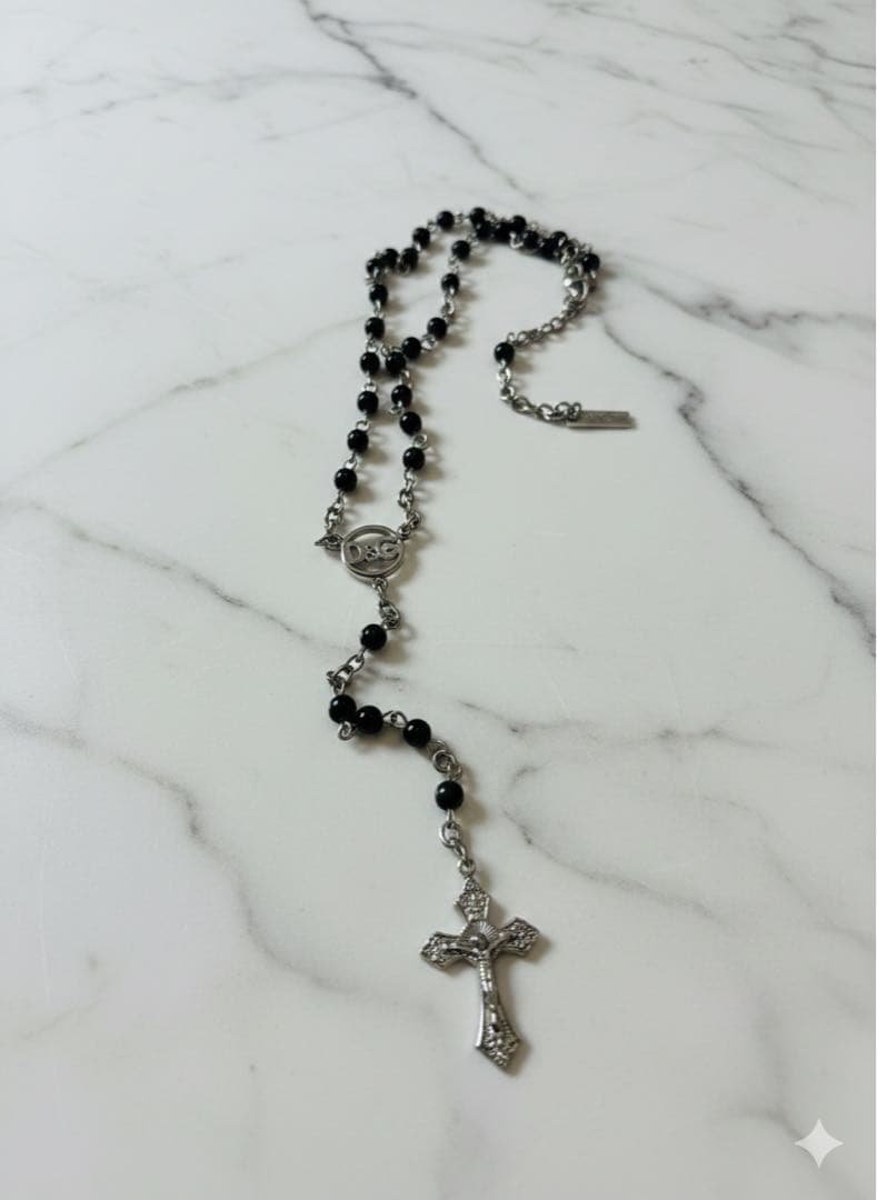 美品 D&G ロザリオ風ネックレス メンズ