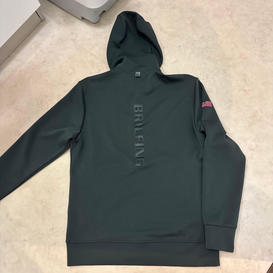 BRIEFING 定番パーカー グレーグリーン