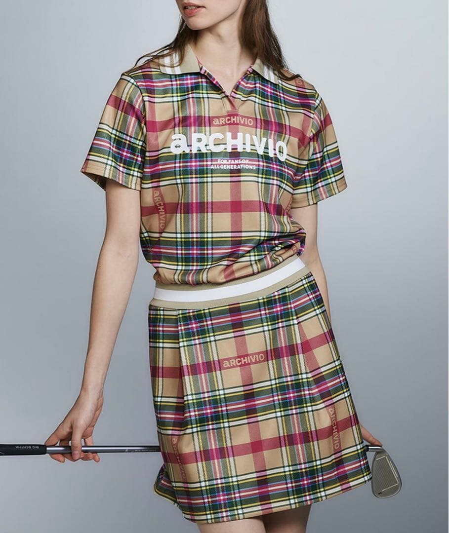 archivio 25年新作秋モデル チェック柄ワンピース 38(M)