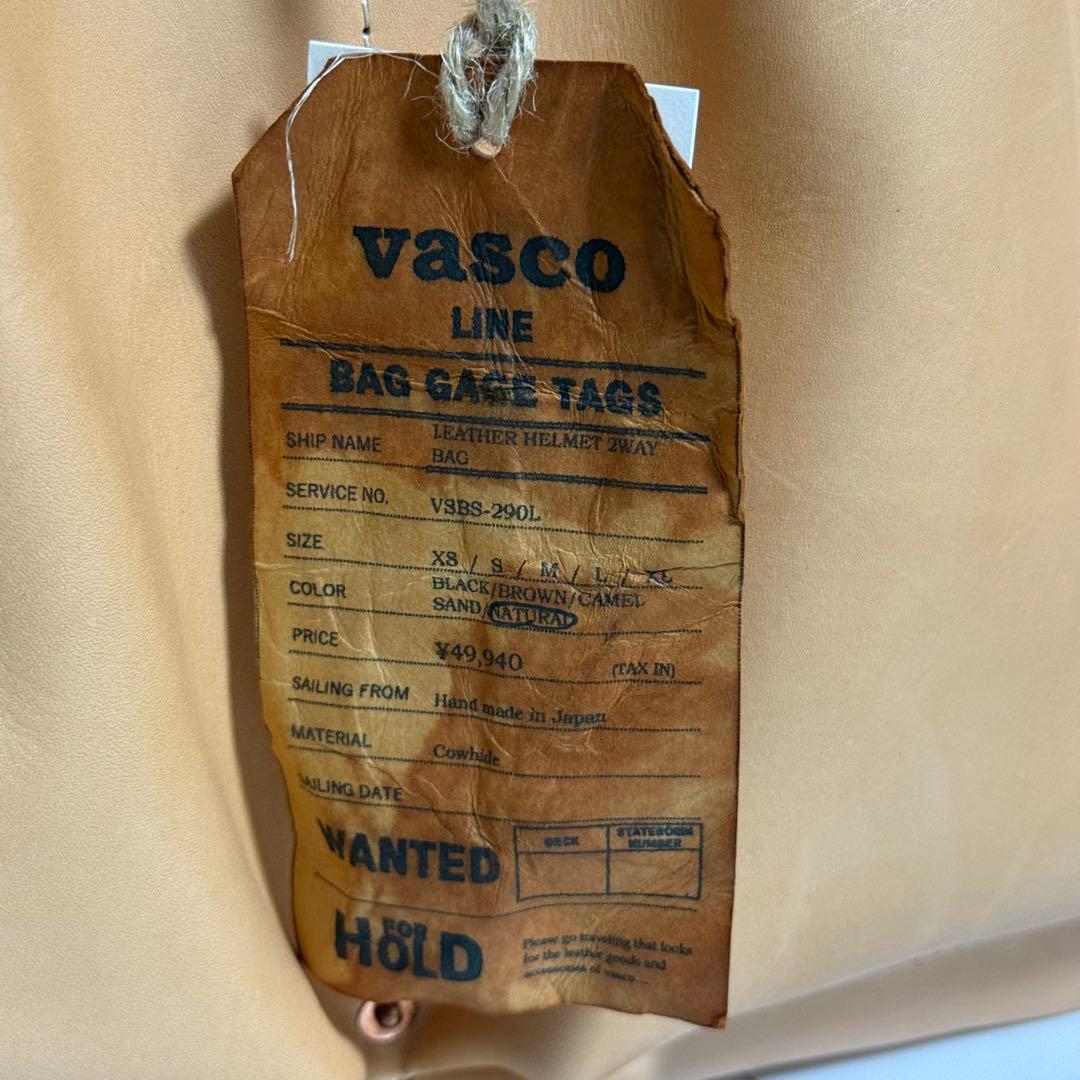 ⭐️未使用⭐️ヴァスコ VASCO ヘルメットバッグ ナチュラル　レザー