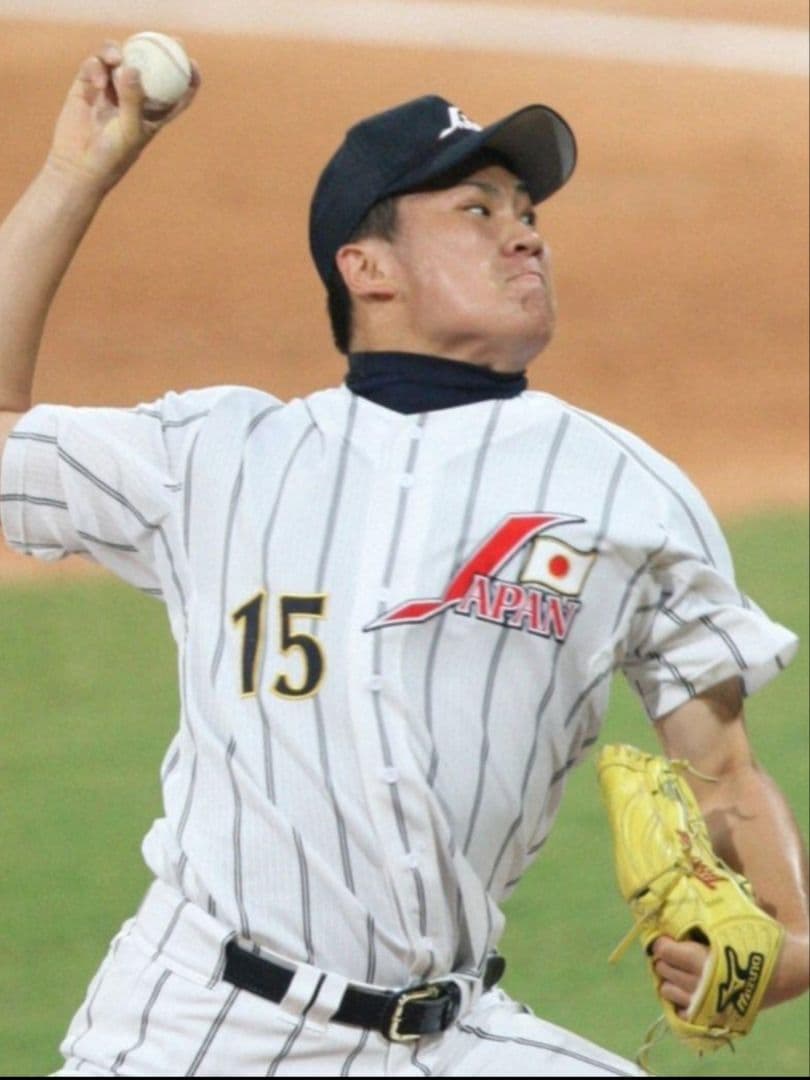 田中将大15☆直筆サイン☆北京五輪日本代表ユニフォーム☆読売ジャイアンツ