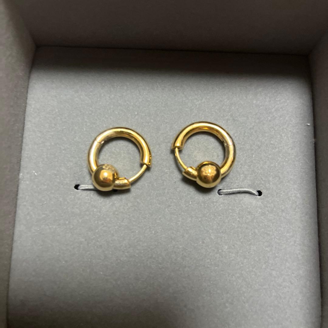 BALENCIAGA ゴールド フープピアス