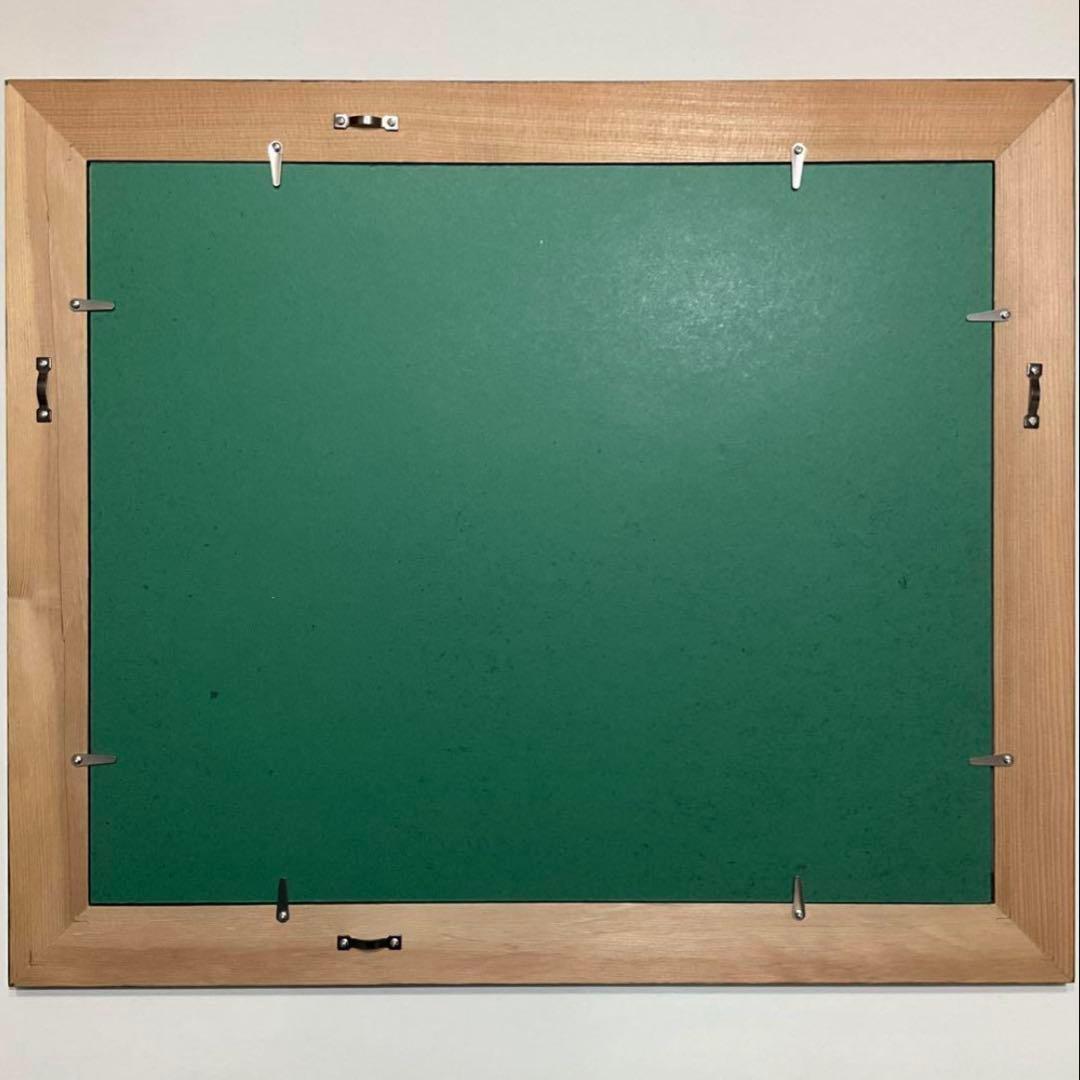 絵画・額縁・版画・志摩欣哉・朱不二緑風萌芽・シルクスクリーン・美術品・インテリア