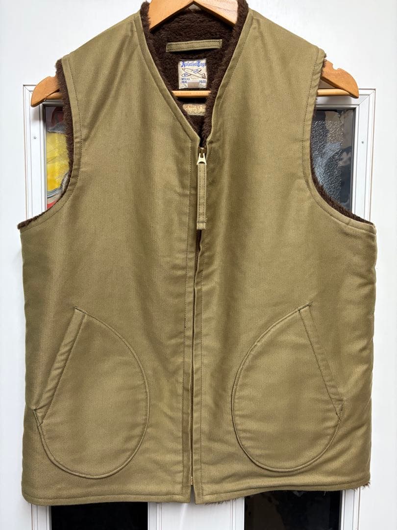 FJ28102 リアルマッコイズ デッキベスト カーキ系 40 美品‼︎