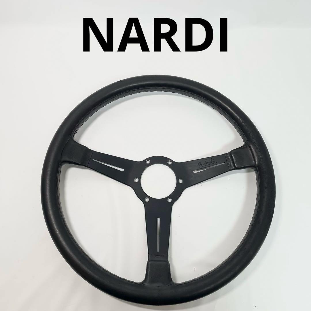 NARDI レザーステアリング　FET ブラック