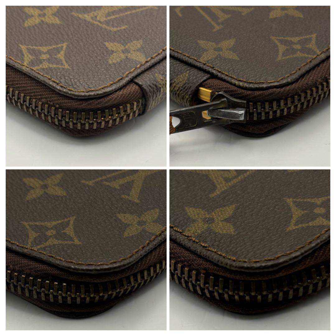 LV ルイヴィトン モノグラム パスポートケース ラウンドジッピー