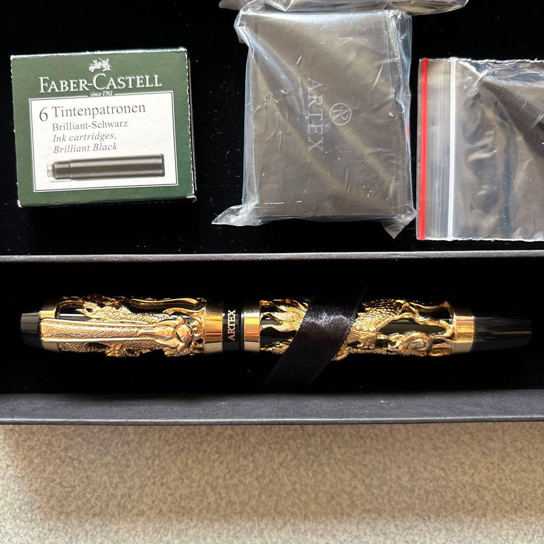 ARTEK 万年筆 シールドラゴン金色