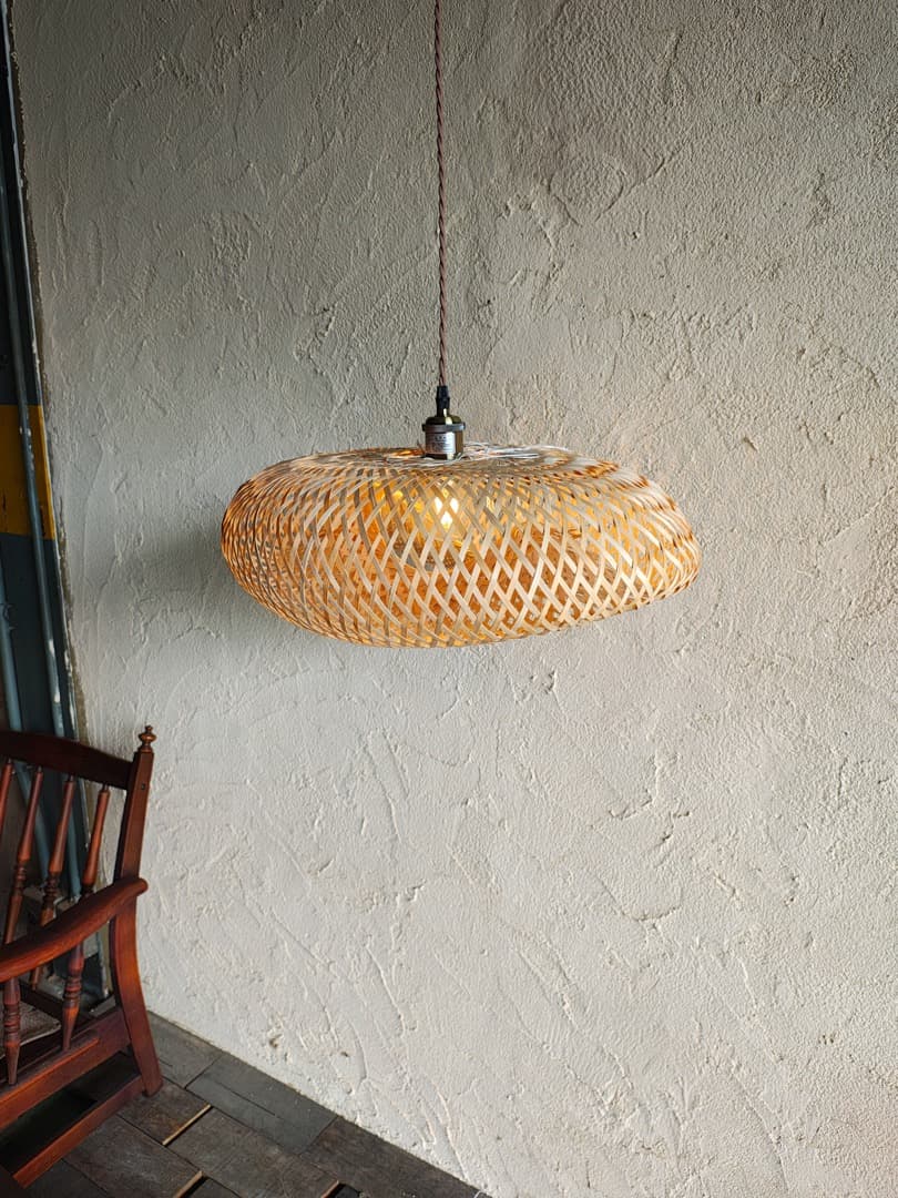 ラタン　籐　オーバル型シーリングライト　１　M0197