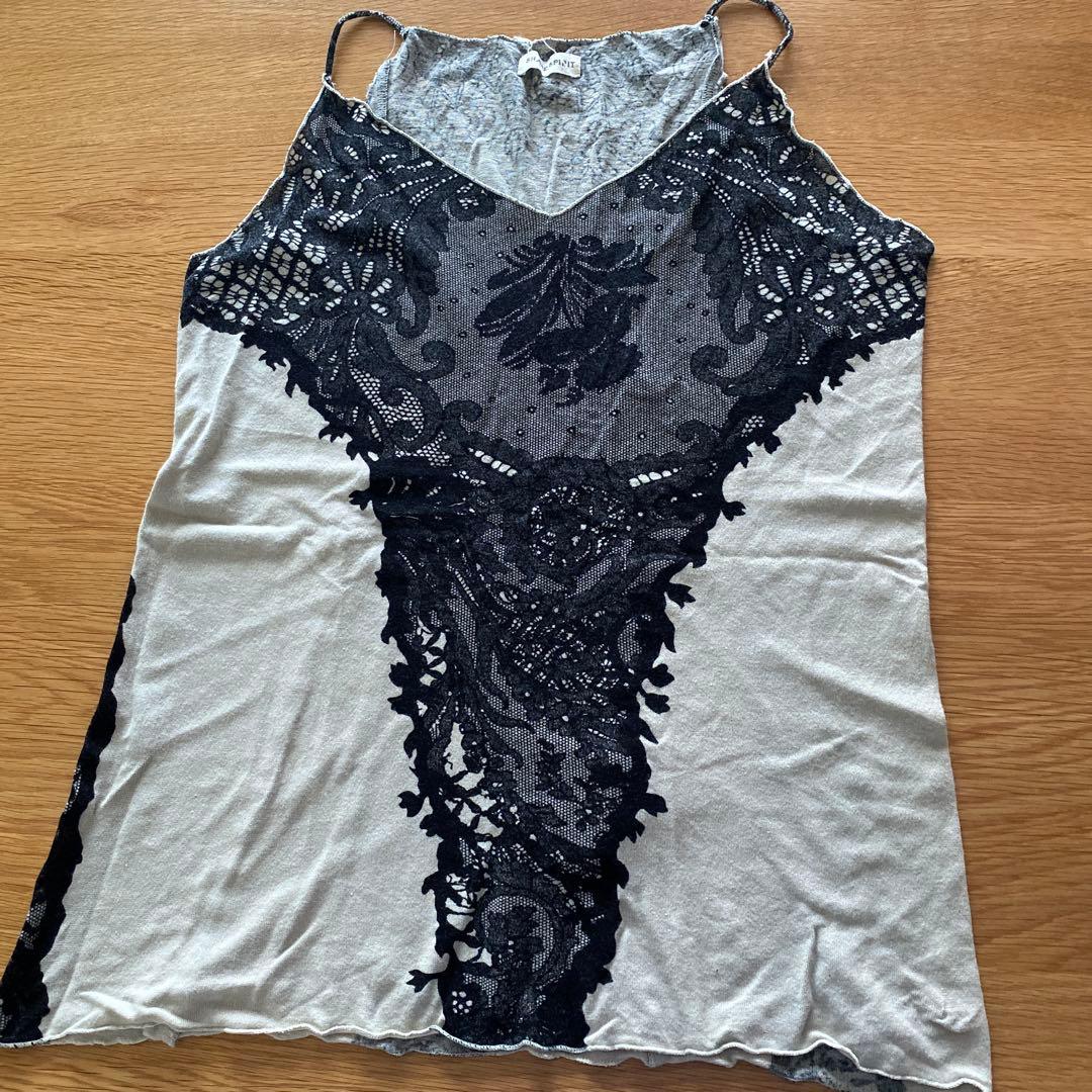 超希少　SHAE SPIRIT レース キャミソール ブラック/グレー