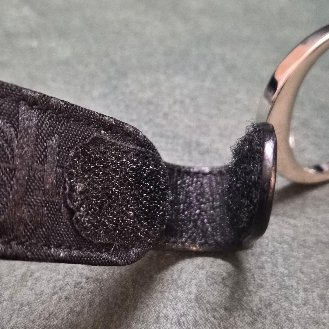 Christian Dior CDバックル トロッタージャガード ベルト 黒