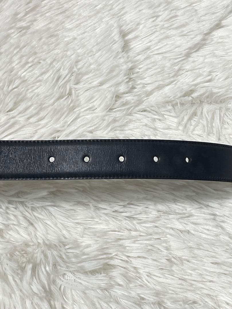 CELINE セリーヌ トリオンフ 本革　レザーベルト ブラック　イタリア製