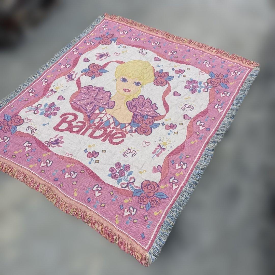 バービー　ブランケット　マルチカバー　ソファーカバー　ラグ　150x133