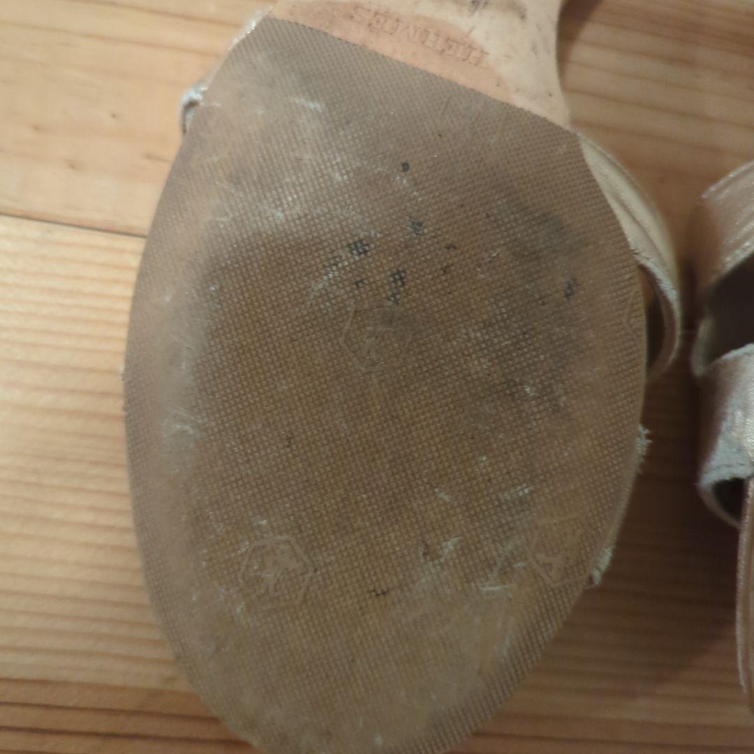 エルメス、オアジス、ゴールド ミュール 約6cmヒール、サイズ37