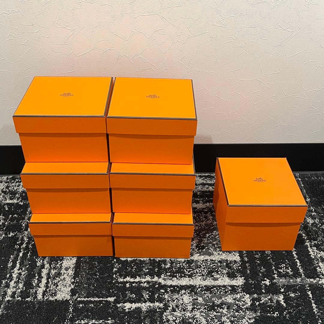 美品　HERMES　エルメス　オレンジ 空箱　7個セット　正規品