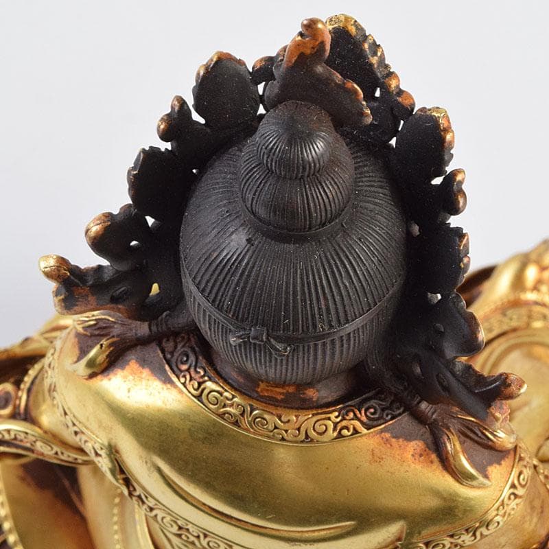 中国　大明永楽年施　古銅鍍金　チベット仏　仏像　置物　H　9195E