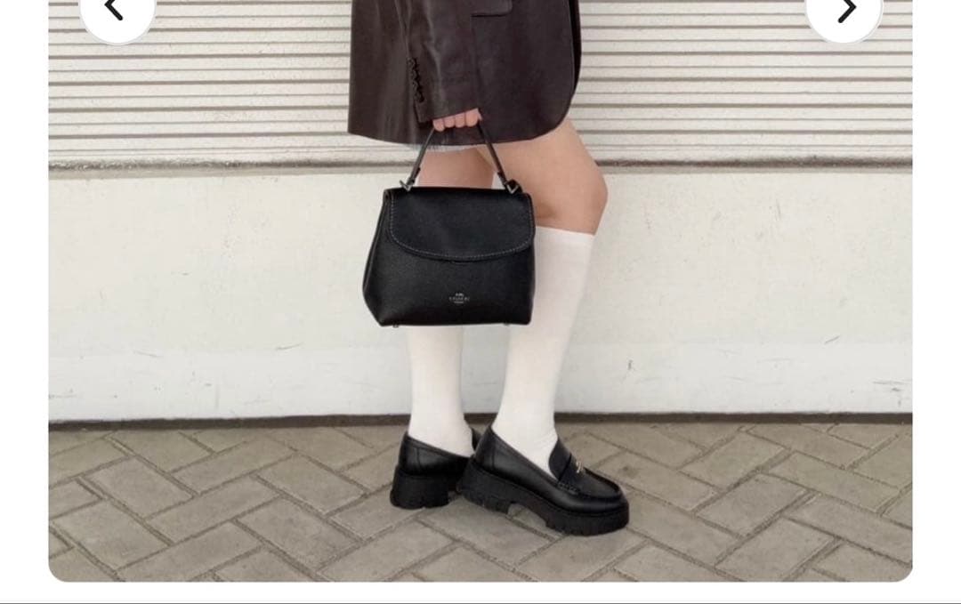 COACH ブラックレザー ローファー