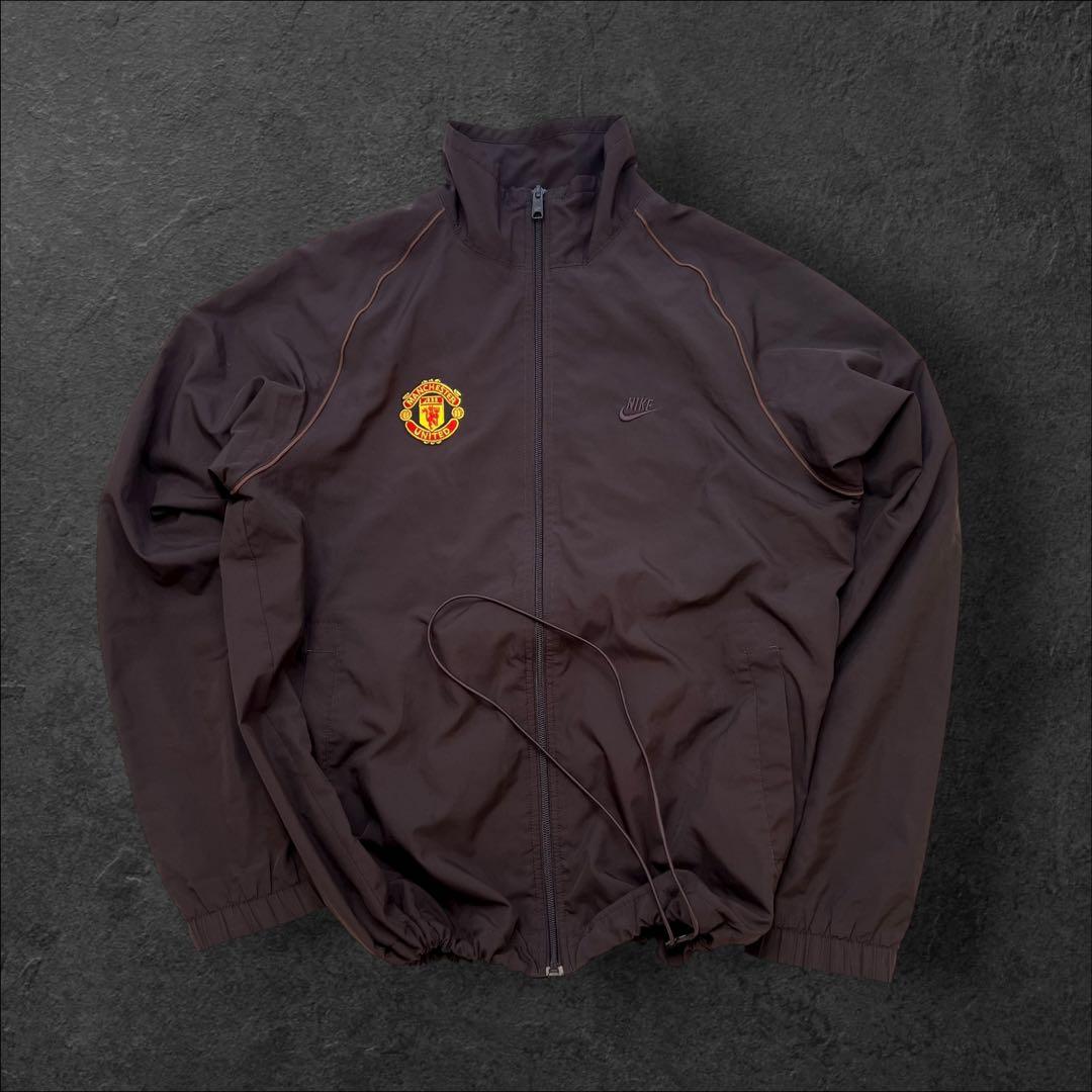 00s nike マンチェスターU 短丈　ドローコード　ナイロンジャケット　M