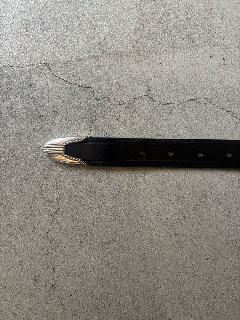 tory leather 3pieceシルバーバックルベルトUSA製 ウエスタン