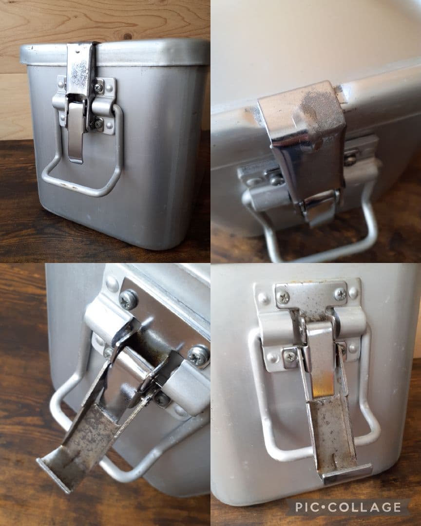 ビンテージ アルミコンテナ バッカン キャンプ アウトドア 昭和レトロ 収納