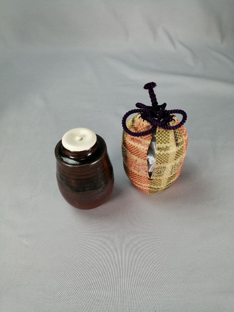 【茶事具】陶谷造　丹波焼肩衝茶入　濃茶器　茶入れ251