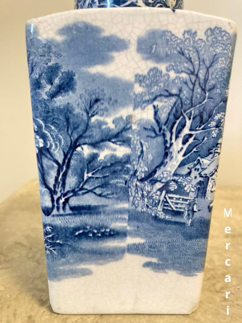 【希少】アンティークBOOTHSブース 陶器　ティーキャディー