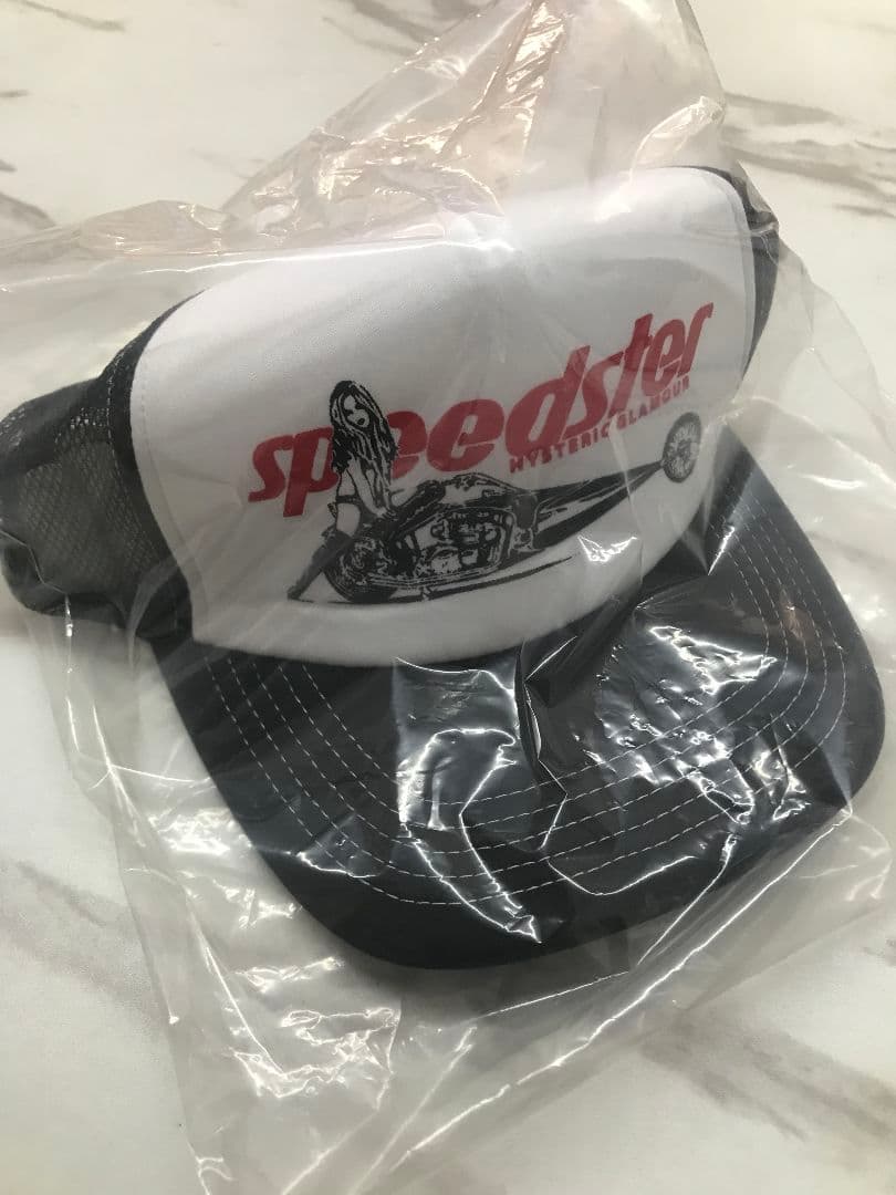 ヒステリックグラマー　スピードスター　メッシュキャップ　黒　キャップ ~01