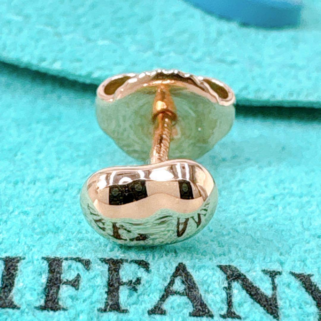 極美品 ティファニー ビーン 片耳 0.97g ピンクゴールド ピアス k18